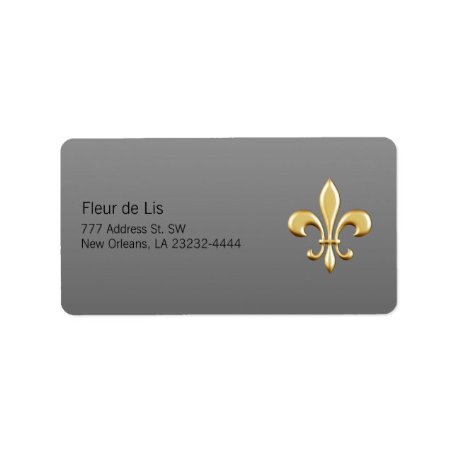 Golden Fleur De Lis Label (Front)