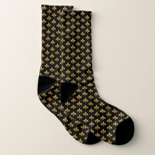 Golden Fleur de Lis Socks