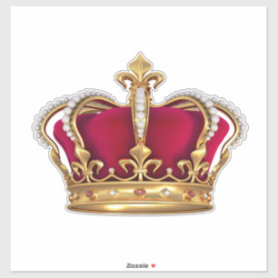 Golden fleurs-de-lis crown decal