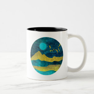 Golden Flock Two-Tone Coffee Mug