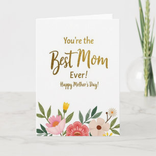 Golden Floral Appreciation Card