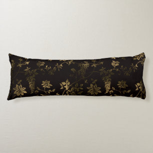 Golden floral body cushion
