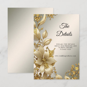 Golden Floral Detail Enclosure Card