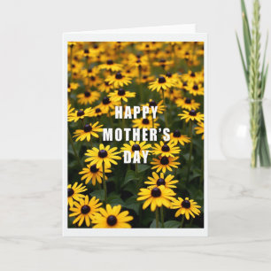 Golden Floral Field Greeting Card