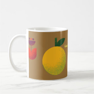 Golden Floral Fruit Delight Coffee Mug