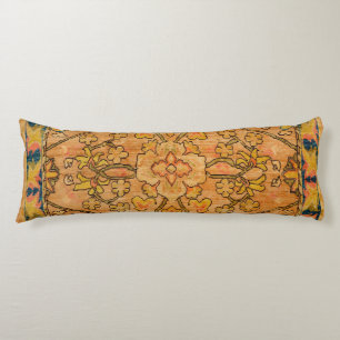 Golden Floral Gold Yellow Green Body Cushion