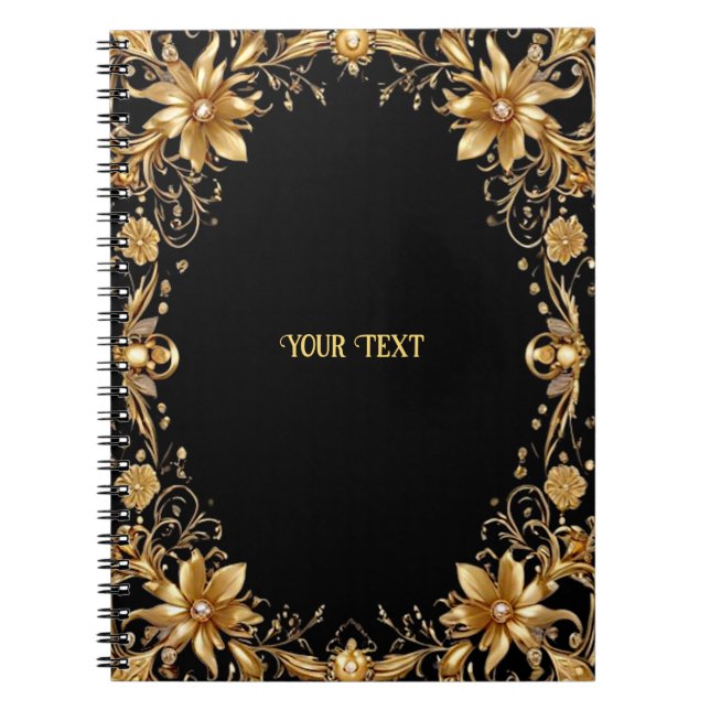 Golden Floral Notebook (Front)