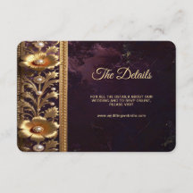 Golden Floral Ornament with Pearls Detail