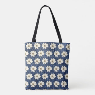 Golden Floral pattern design Teal Tote Bag