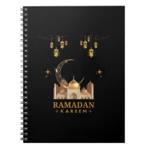 Golden Floral Ramadan Kareem Celebration Notebook