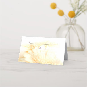 Golden Floral Wedding Place Card