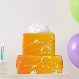 Golden Floral Wrapping Paper