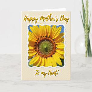 Golden Flower Aunts Day Card