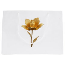Golden Flower Gift Bag