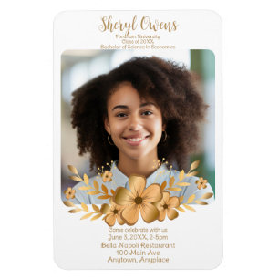 Golden Flower High School College Graduation Magnet