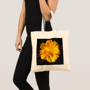 Golden Flower Macro Photography Tote Bag