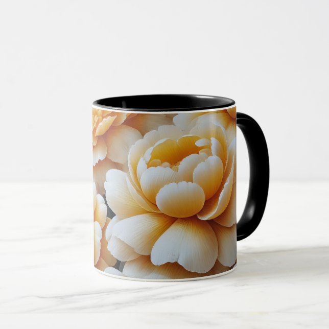 Golden flower mug (Front Right)