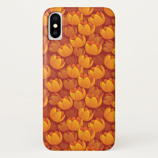 Golden Flower Pattern Case-Mate iPhone Case (Back)