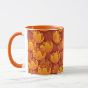 Golden Flower Pattern Mug
