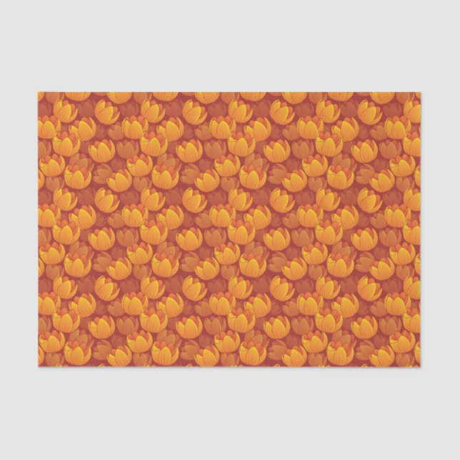Golden Flower Pattern Tissue Paper (Front)