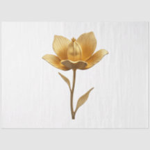 Golden Flower Tissue Paper