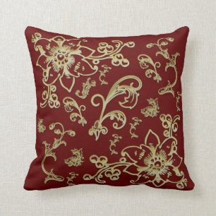 Golden Flowers Cushion
