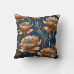 Golden Flowers Cushion