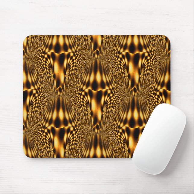 Golden Flowers..... Mouse Pad (With Mouse)