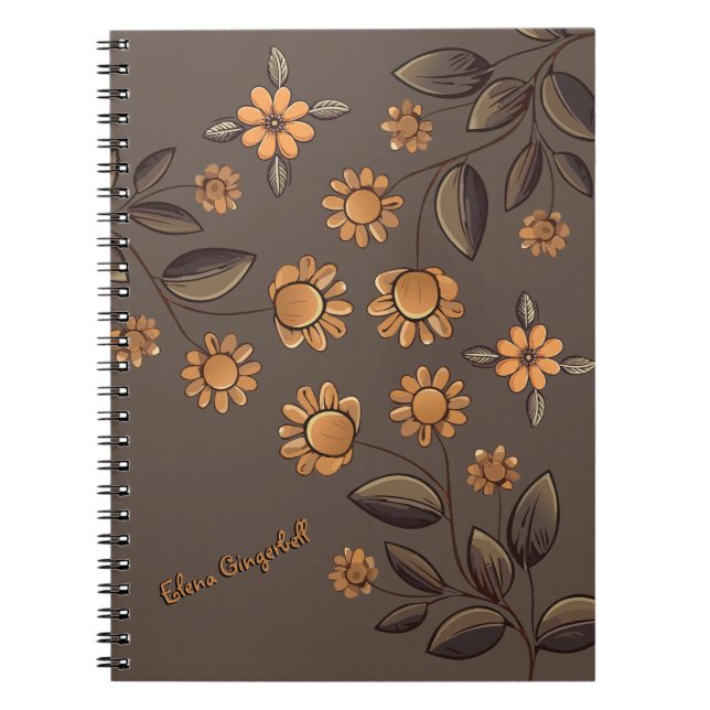 Golden Flowers Notebook (Front)