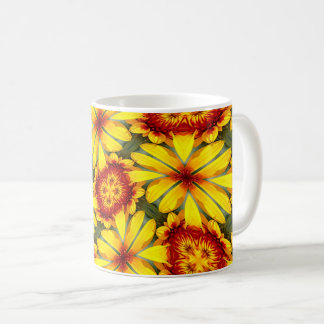 Golden Flowers Pattern Coffee Mug