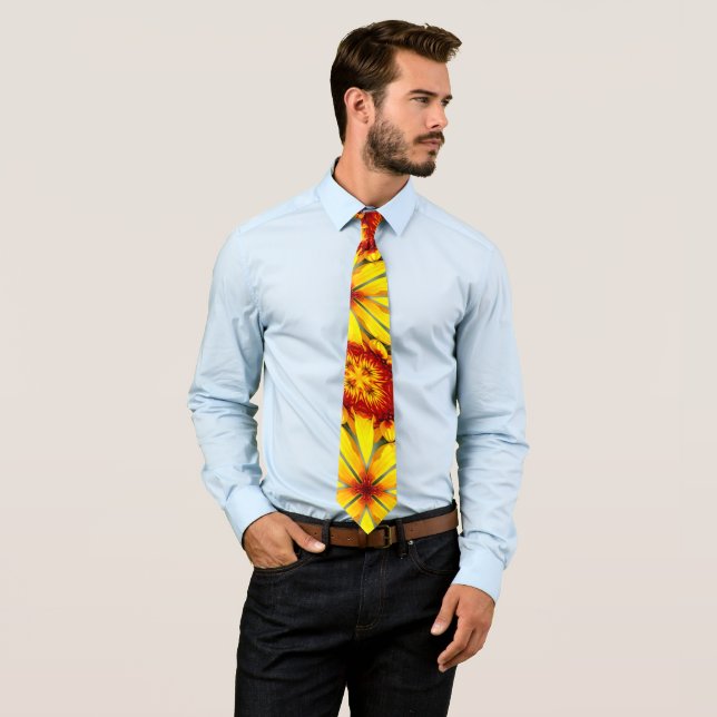 Golden Flowers Pattern Tie (In Situ)