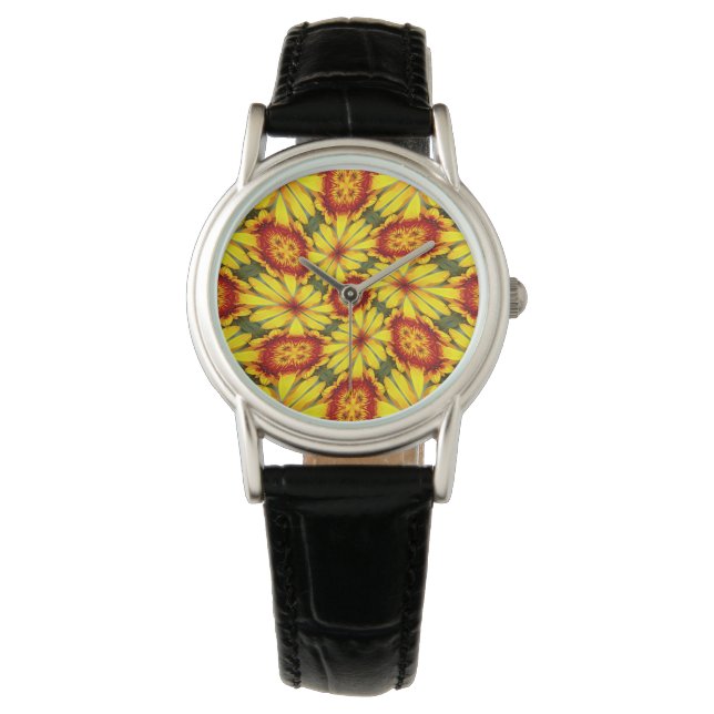 Golden Flowers Pattern Watch (Front)