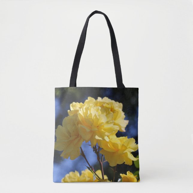  Golden Flowers Pretty Roses Cute Photo Tote Bag (Front)