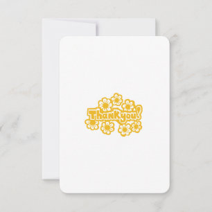 Golden Flowers Thank You Card