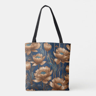 Golden Flowers Tote Bag