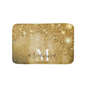 Golden Foil and Glitter Bath Mat