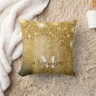 Golden Foil and Glitter Cushion
