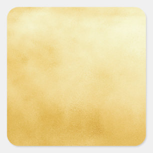 Golden Foil Faux Gold Square Sticker
