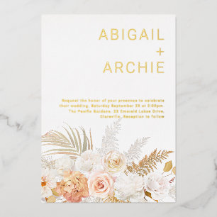 Golden Foil Magical Floral Summer & Fall Wedding