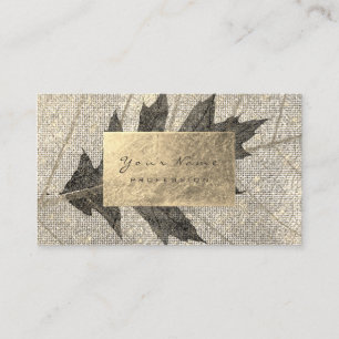 Golden Foil  Urban Organic Botanical Black Maple Business Card