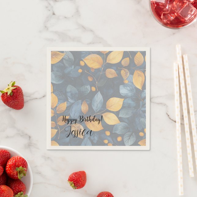 Golden Foliage Dreams Autumn Nature Beauty Napkin (Insitu)