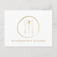 GOLDEN FORK SPOON KNIFE SKETCH LOGO for Catering