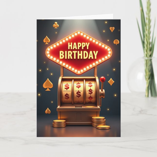Golden Fortune Birthday Card (Front)