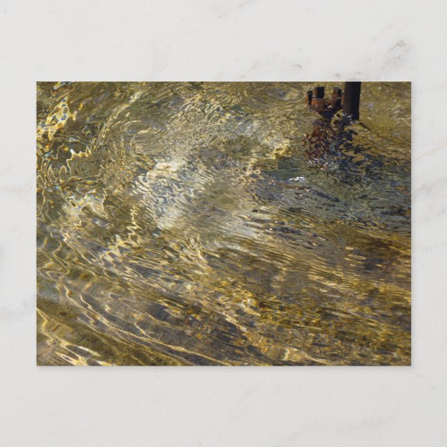 Golden Fountain Water Postcard (Front)