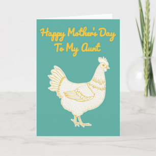 Golden Fowl Mothers Day Card