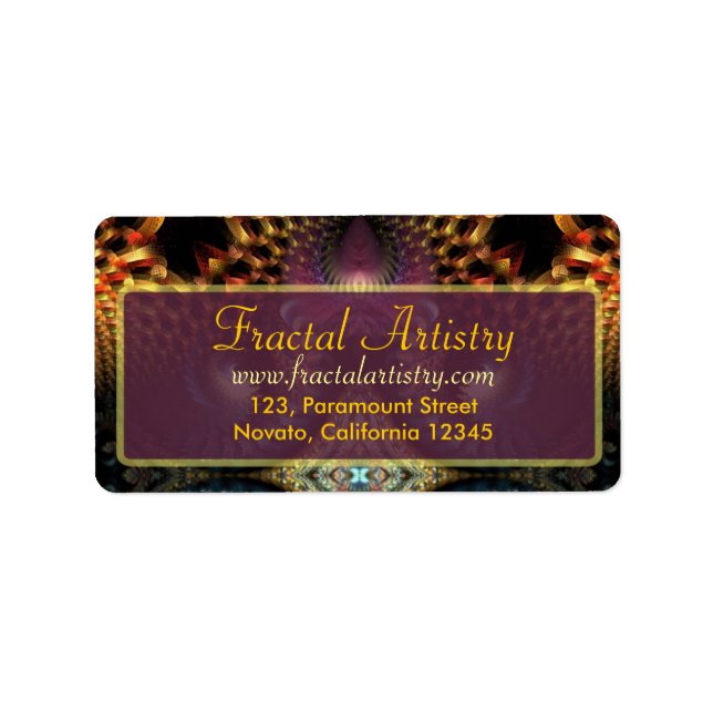 Golden Fractal Artistry Label (Front)