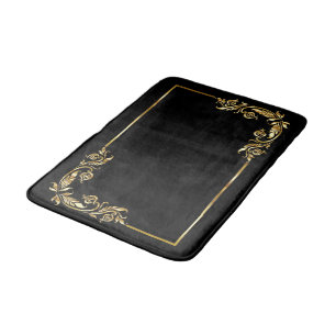 Golden frame bath mat
