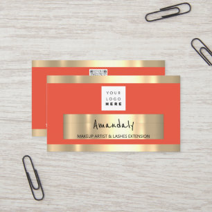  Golden Frame Fashion Boutique Shop QR CODE  Logo Business Card