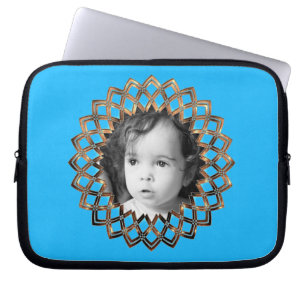 Golden frame for your photo laptop sleeve