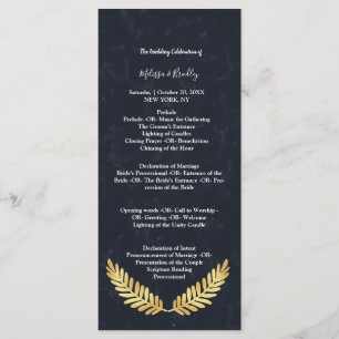 Golden Frame Navy back  ceremony Program